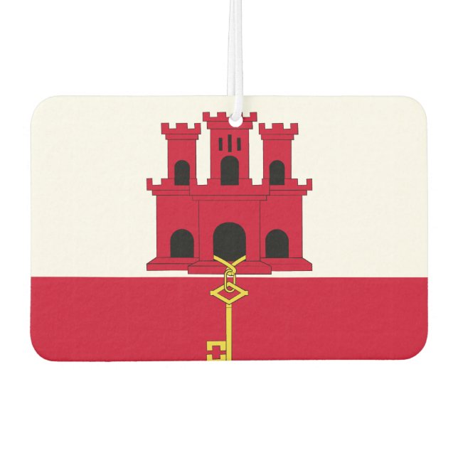 Flagge Gibraltars Autolufterfrischer (Vorderseite)
