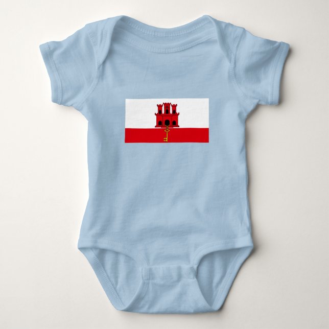 Flagge Gibraltars Baby Strampler (Vorderseite)