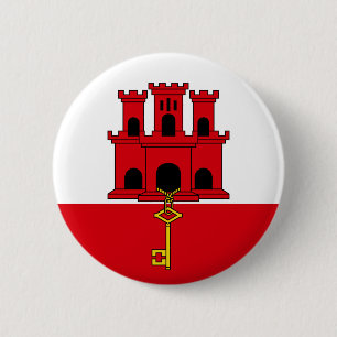 Flagge Gibraltars Button