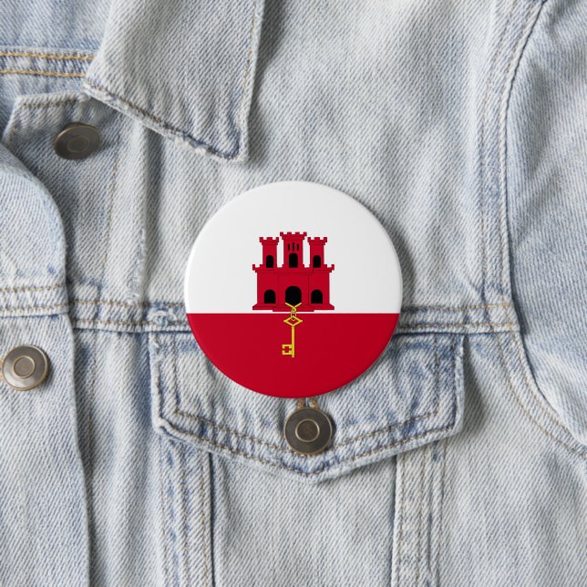 Flagge Gibraltars Button (Beispiel)