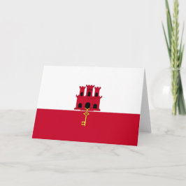 Flagge Gibraltars Dankeskarte