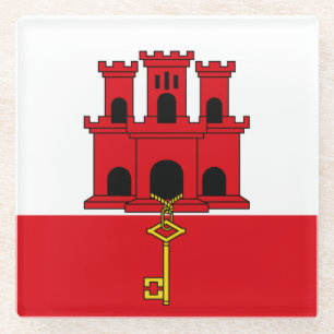 Flagge Gibraltars Glasuntersetzer
