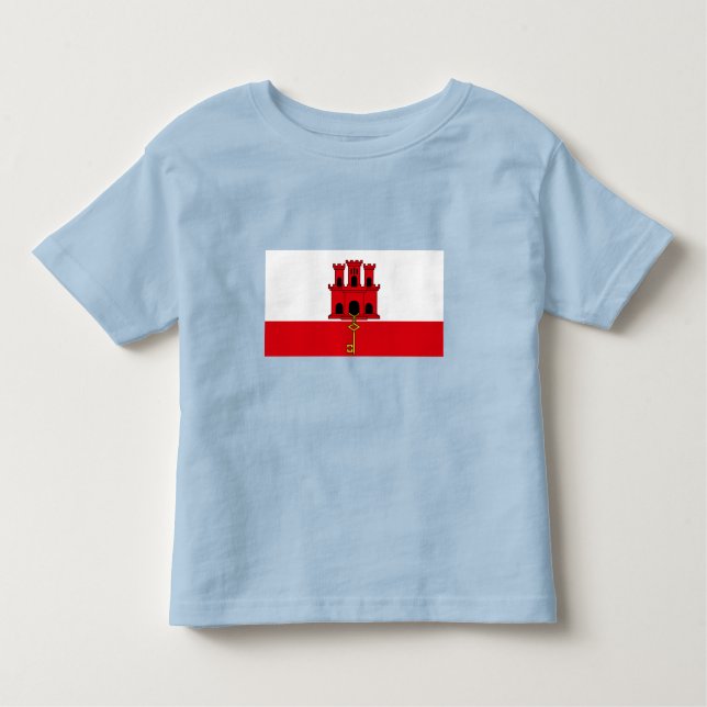 Flagge Gibraltars Kleinkind T-shirt (Vorderseite)