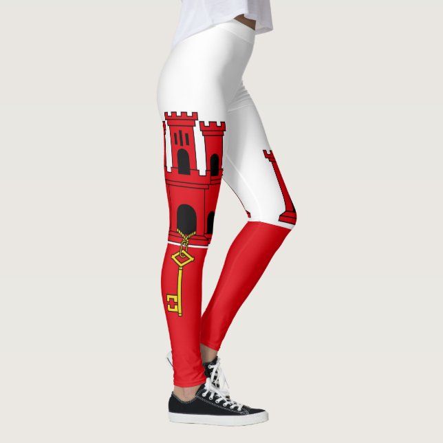 Flagge Gibraltars Leggings (Rechts)