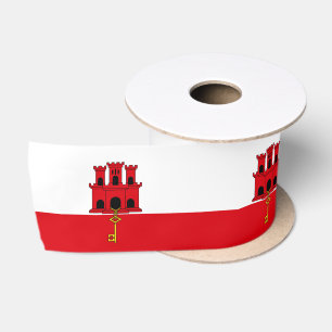 Flagge Gibraltars Satinband