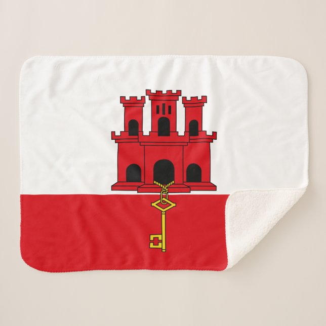 Flagge Gibraltars Sherpadecke (Vorderseite (Horizontal))