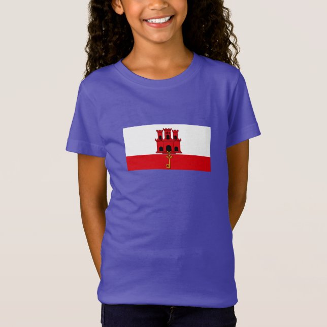 Flagge Gibraltars T-Shirt (Vorderseite)
