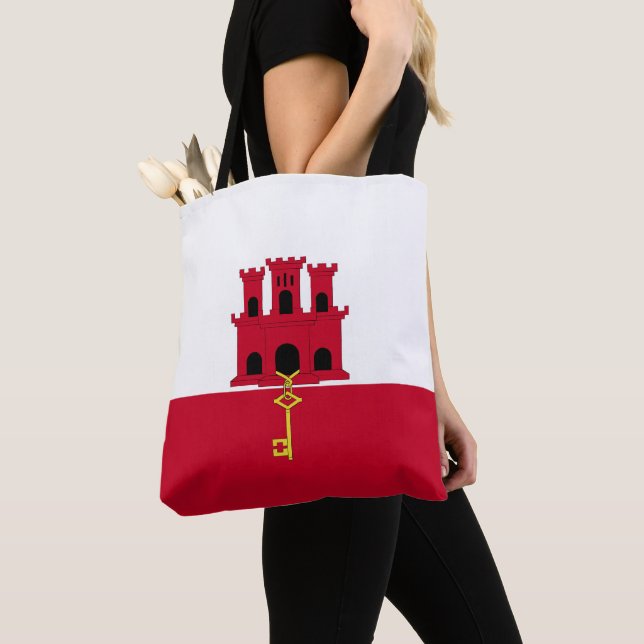 Flagge Gibraltars Tasche (Von Nahem)