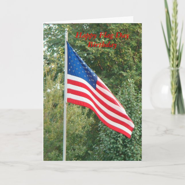 Flagge, glücklicher Flaggen-Tagesgeburtstag Karte (Vorderseite)