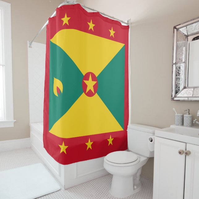 Flagge Grenadas Duschvorhang (Beispiel)