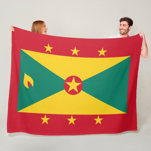 Flagge Grenadas Fleecedecke (Beispiel)