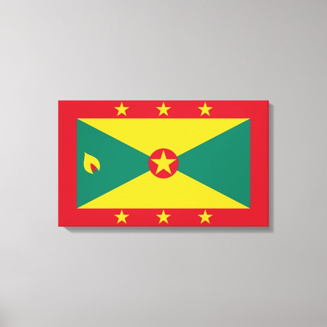 Flagge Grenadas Leinwanddruck (Vorderseite)