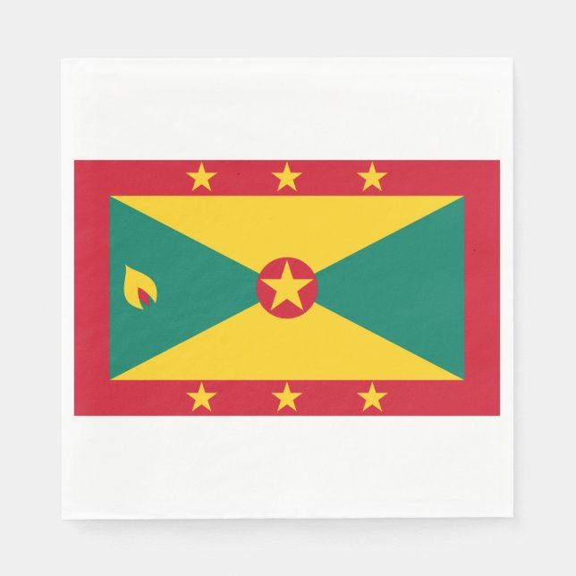 Flagge Grenadas Serviette (Vorderseite)