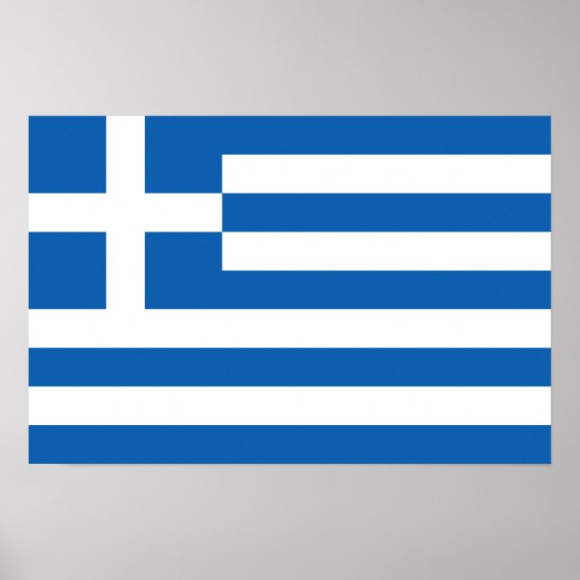 Flagge Griechenlands ‚ΕΛΑλΑ‘ Poster (Vorne)