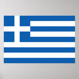 Flagge Griechenlands ‚ΕΛΛÞΑ‘ Poster