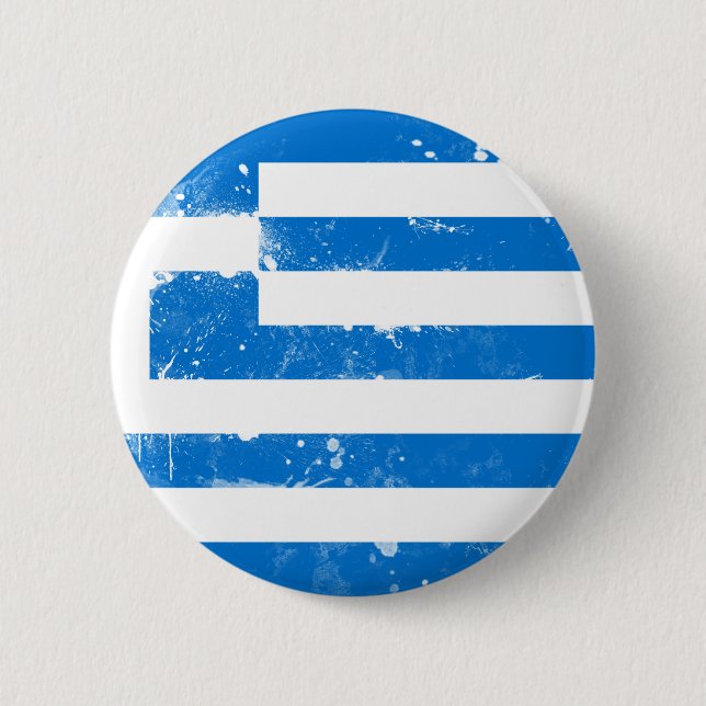 Flagge Griechenlands Button (Vorderseite)