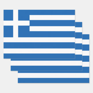 Flagge Griechenlands Geschenkpapier Set