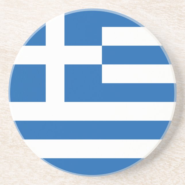 Flagge Griechenlands Getränkeuntersetzer (Vorne)