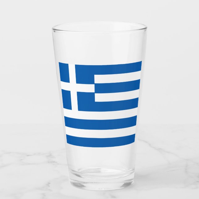 Flagge Griechenlands Glas (Vorderseite)