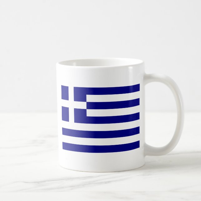 Flagge Griechenlands Kaffeetasse (Rechts)