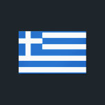 Flagge Griechenlands Leinwanddruck<br><div class="desc">Offizielle Flagge Griechenlands. Schöne blau-weiße Streifen mit blauem Kreuz in der Ecke. Gutes Geschenk für griechische,  patriotische Griechen und ein phantastisches Geschenk für Reisende nach Griechenland.</div>
