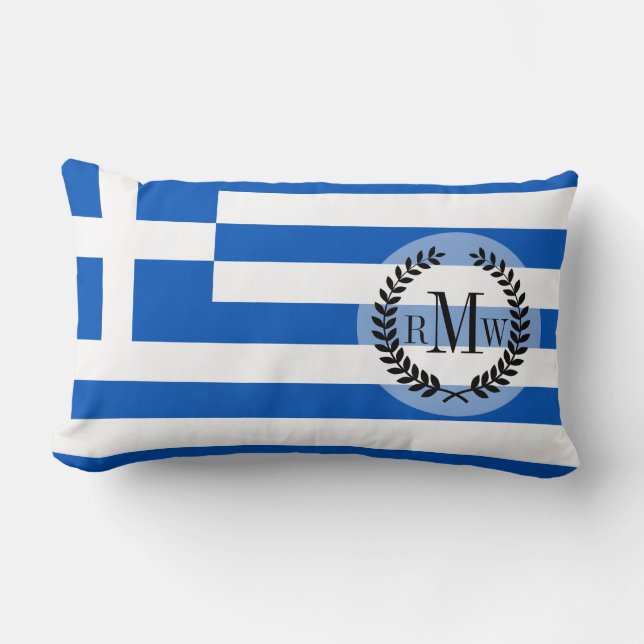 Flagge Griechenlands Lendenkissen (Vorderseite)