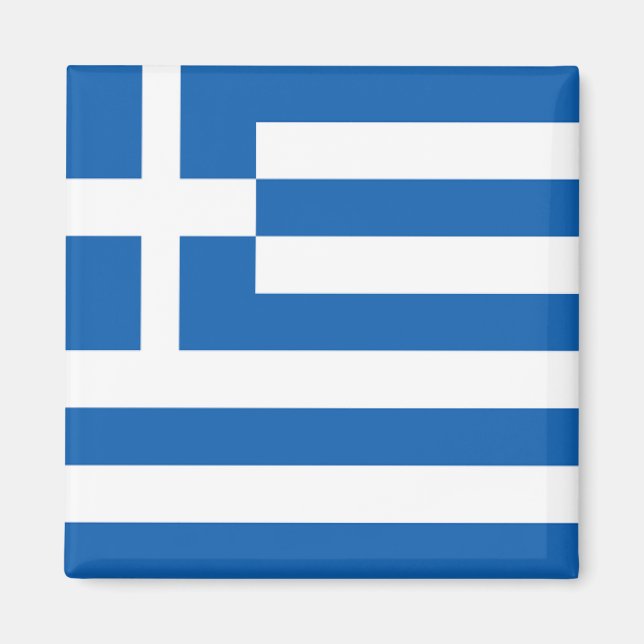 Flagge Griechenlands Magnet (Vorne)