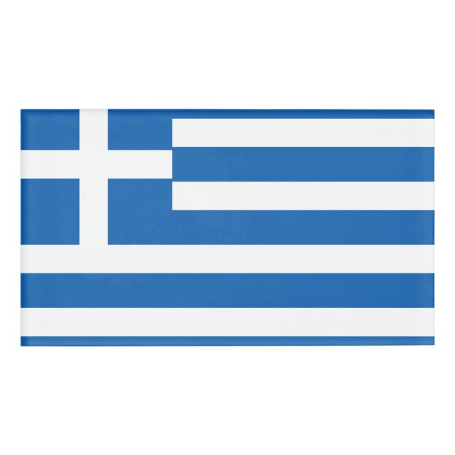 Flagge Griechenlands Namenschild (Vorderseite)