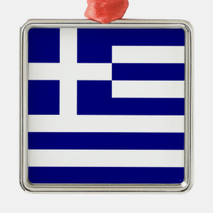 Flagge Griechenlands Ornament Aus Metall