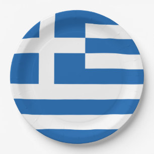 Flagge Griechenlands Pappteller