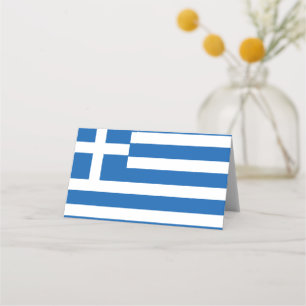 Flagge Griechenlands Platzkarte