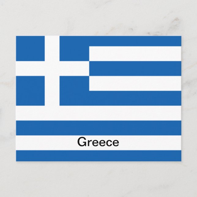 Flagge Griechenlands Postkarte (Vorderseite)