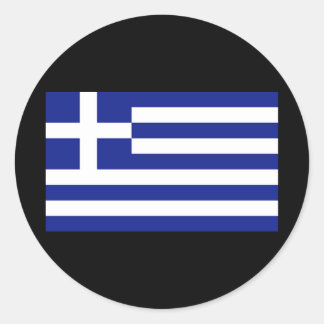 Flagge Griechenlands Runder Aufkleber