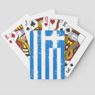 Flagge Griechenlands Spielkarten