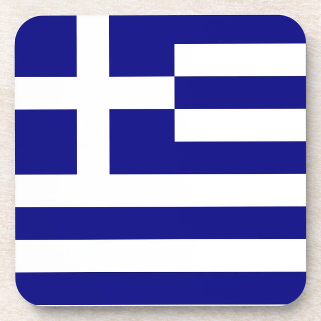 Flagge Griechenlands Untersetzer (Vorderseite)