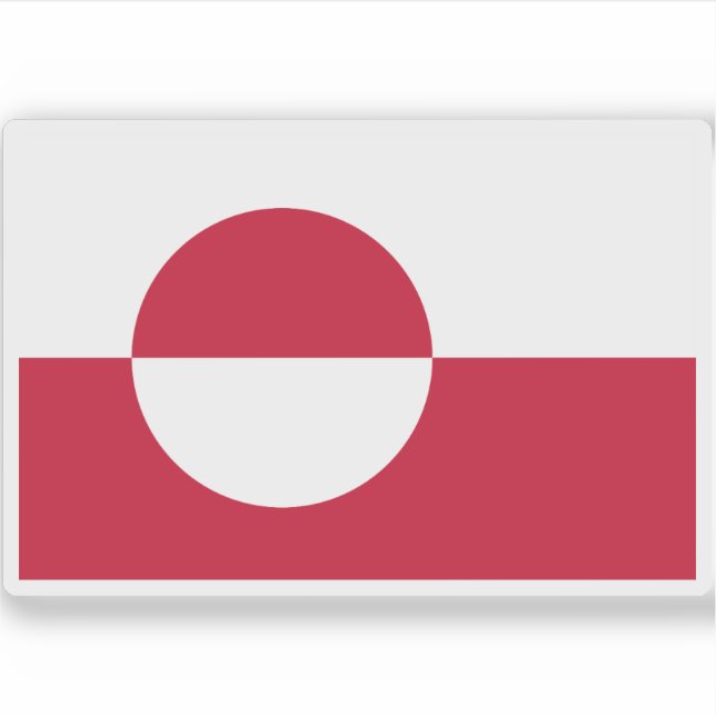 Flagge Grönlands Aufkleber (Vorderseite)