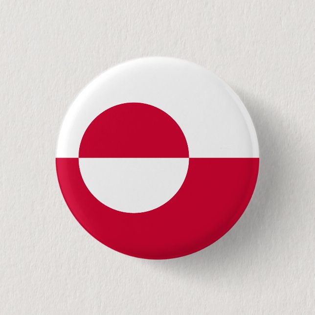 Flagge Grönlands Button (Vorderseite)