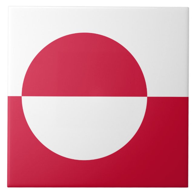 Flagge Grönlands Fliese (Vorderseite)