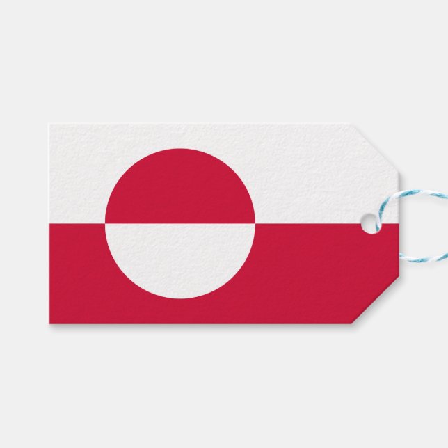 Flagge Grönlands Geschenkanhänger (Vorderseite (Horizontal))