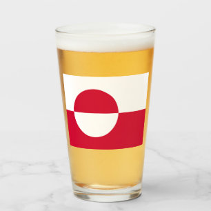 Flagge Grönlands Glas
