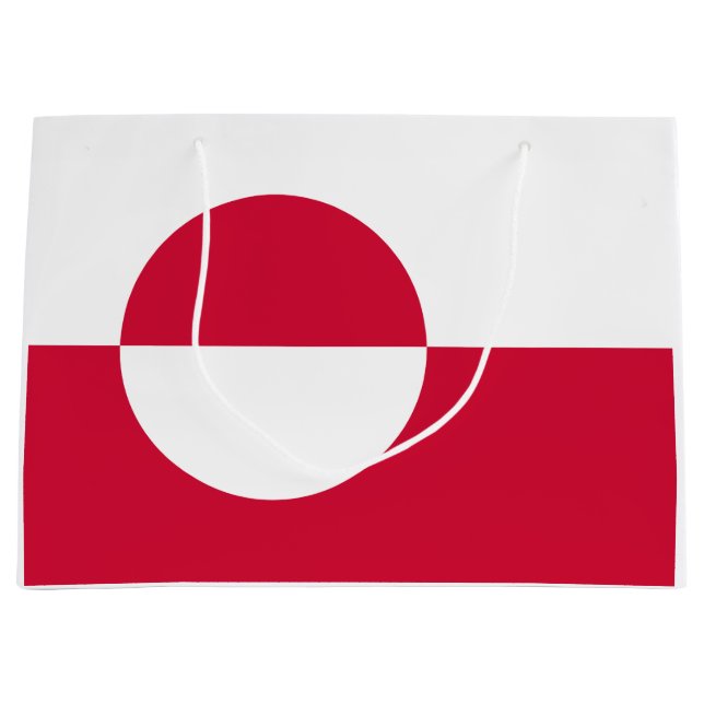 Flagge Grönlands Große Geschenktüte (Vorderseite)