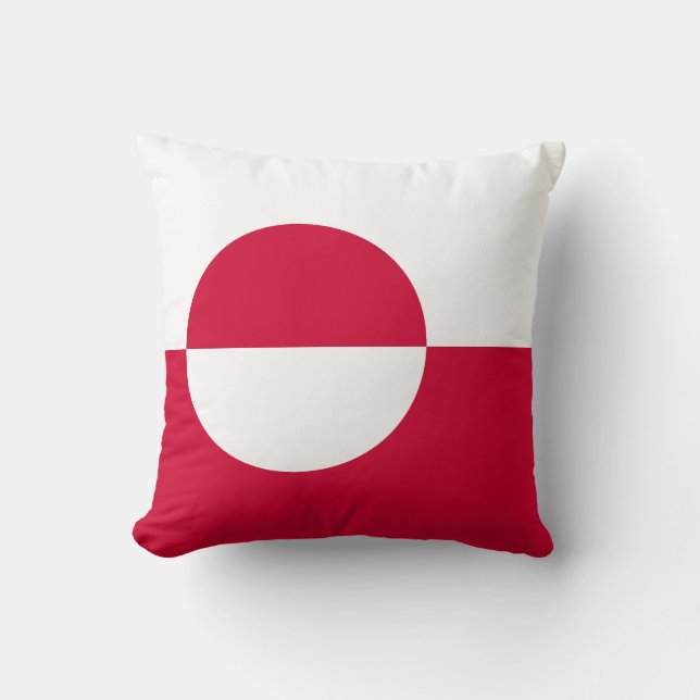 Flagge Grönlands Kissen (Vorderseite)