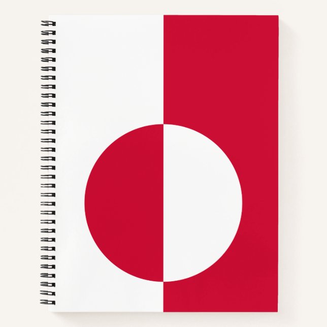 Flagge Grönlands Notizbuch (Vorderseite)