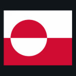 Flagge Grönlands Poster<br><div class="desc">Dieses Design zeichnet sich durch die Flagge Grönlands aus, der größten Insel der Welt, die sich zwischen den arktischen und atlantischen Ozeanen im Osten des kanadischen Arktischen Archipels befindet. Grönland ist ein autonomes Gebiet im Königreich Dänemark. Obwohl Grönland technisch zum Kontinent Nordamerika gehört, ist es seit mehr als einem Jahrtausend...</div>