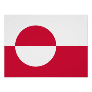 Flagge Grönlands Poster