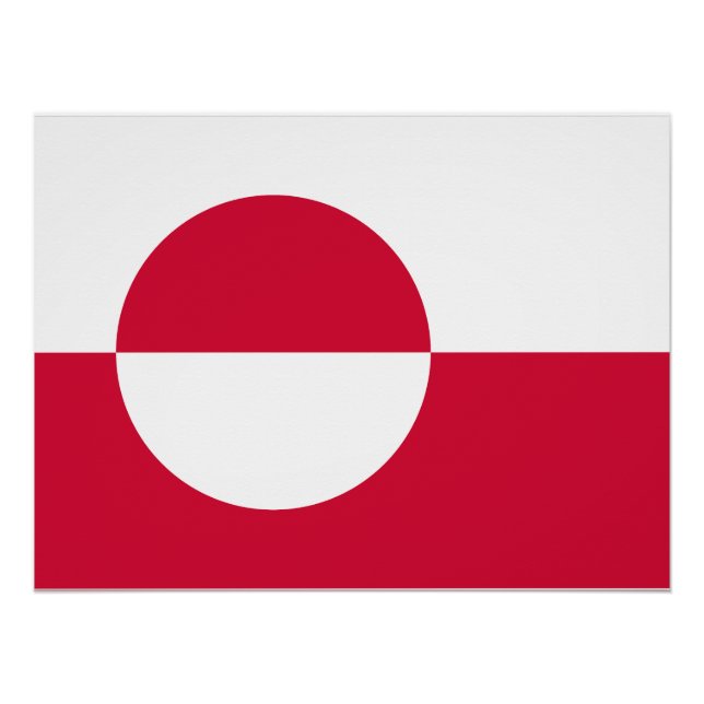 Flagge Grönlands Poster (Vorderseite)