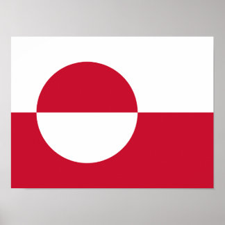 Flagge Grönlands Poster