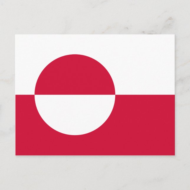Flagge Grönlands Postkarte (Vorderseite)