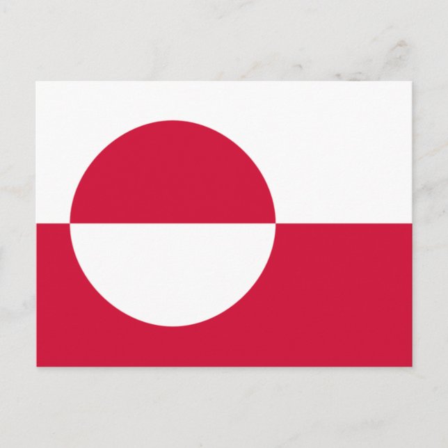 Flagge Grönlands Postkarte (Vorderseite)