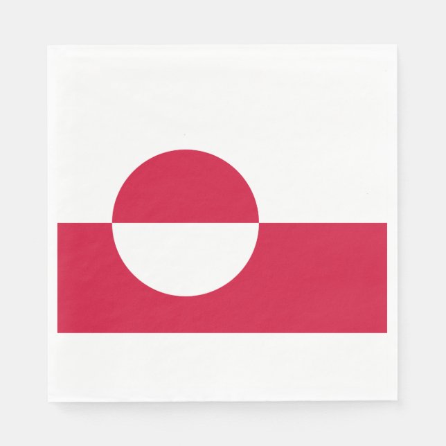 Flagge Grönlands Serviette (Vorderseite)